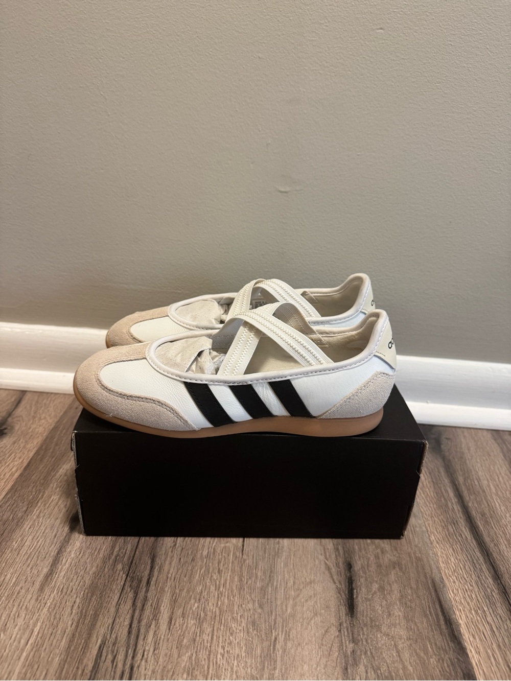 adidas Kids White and Black Classic Striped Sneakers